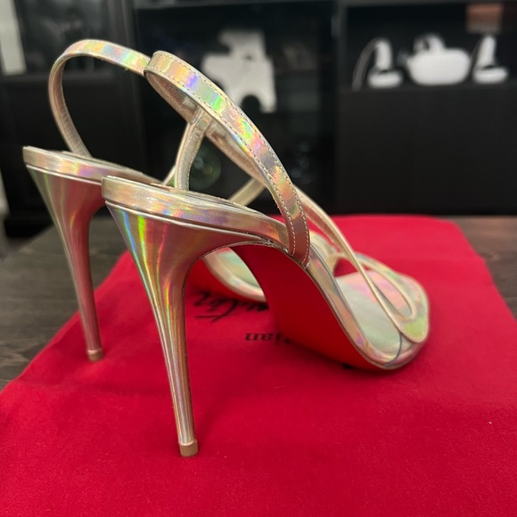 Christian Louboutin Metallic Rosalie Heels - Picture 7 of 10